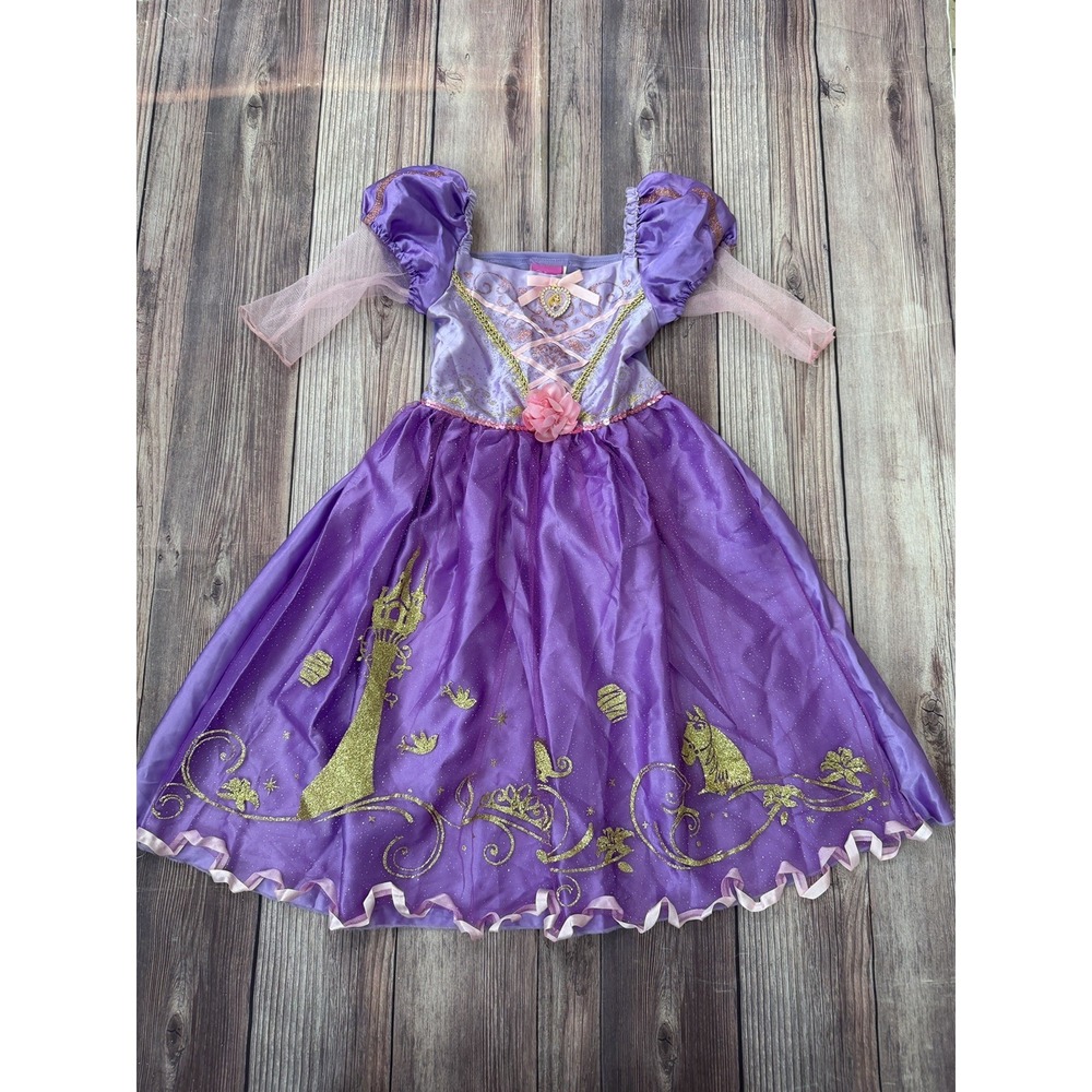 Disney Rubies Tangled Rapunzel Dress Costume Girl's Small (4-6X) Purple Princess - Picture 2 of 6